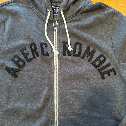 Abercrombie & Fitch zip hoodie grey size S like new