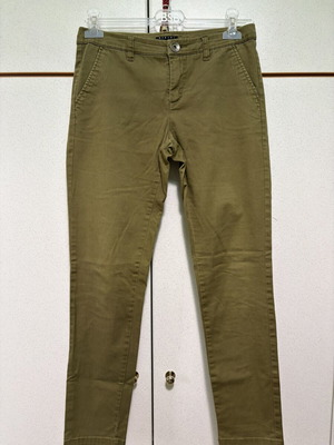 Sisley olive green skinny jeans used, women's size M 38 10