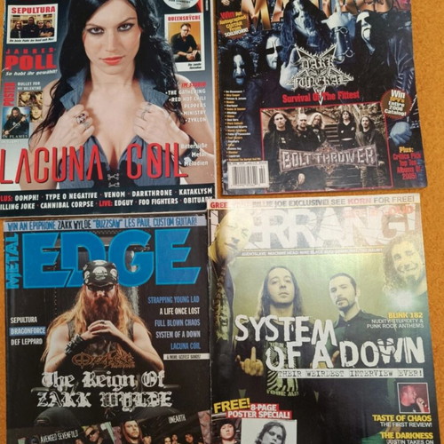 Rock magazines used, foreign and Greek variety