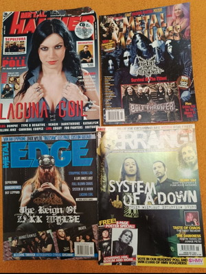 Rock magazines used, foreign and Greek variety