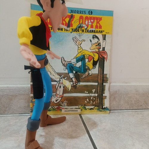 3D print figure Lucky Luke 29 cm like new, plastic PLA
