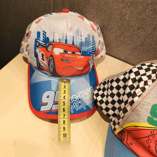 Lightning McQueen Cars kids hats used, pack of 2