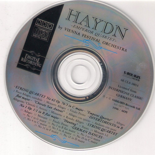 Haydn Emperor Quartet CD like new, classical music