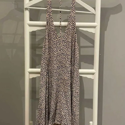Zara summer dress, size S, black and beige
