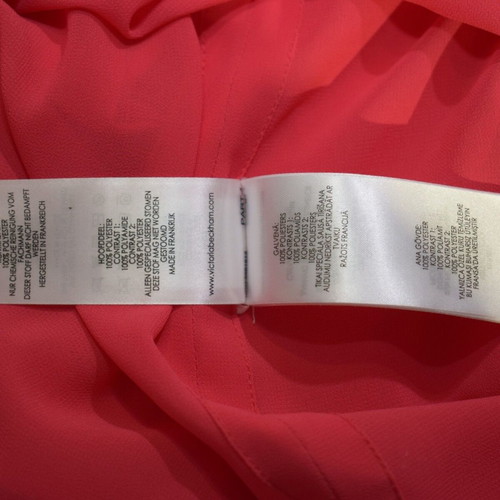 Victoria Beckham coral pleated maxi skirt like new, FR 38