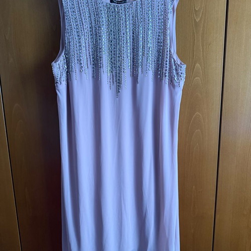 Pink pastel dress large size with glitter and stones new