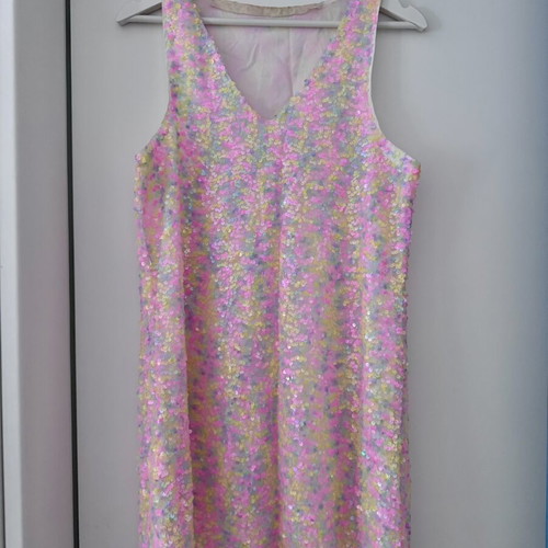 Sequin dress, size XS, multicolored