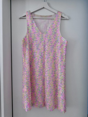 Sequin dress, size XS, multicolored
