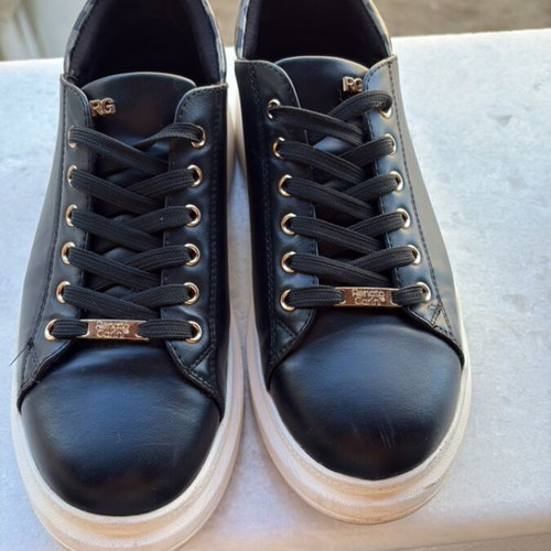 Renato Garini sneakers black with leopard print size 38 like new