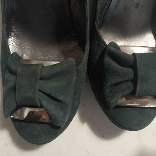 Cristina Lucchi leather castor cypress pumps no36 like new