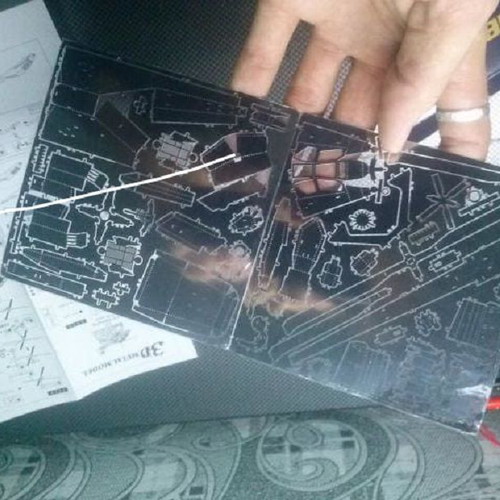 AH-64 Apache metal 3D puzzle model, 2 sheets