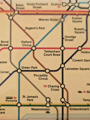 London metro map fridge magnet used