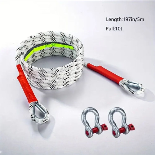 Tow rope 10t 5m new with heavy-duty hooks