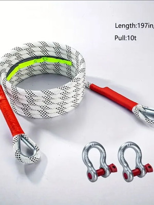 Tow rope 10t 5m new with heavy-duty hooks