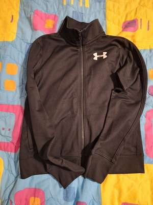 Under Armour kids' tracksuit used, black, size 146 cm