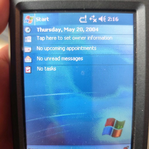 Empus Pocket PC PDA used with case and broken stylus