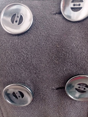 Emanuel Navaro черно палто като ново с двойна редица копчета