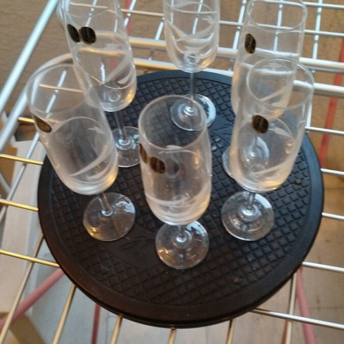 Bohemia Crystal Nancy champagne flute glasses 6 pieces new