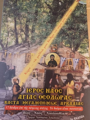 Βιβλίο Ιερός ναός αγίας Θεοδώρας Βάστας Μεγαλοπόλεως Αρκαδίας σαν καινούργιο, ελληνικά