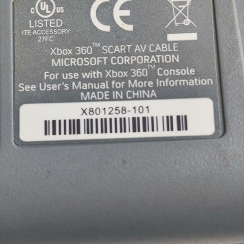 Microsoft Xbox 360 Advanced SCART AV Cable like new with optical port