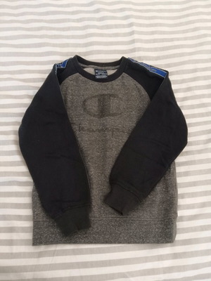 Champion sweatshirt used for boys 7-8 years, gray and blue