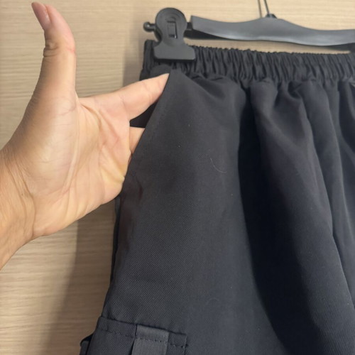 Shein Black Cargo Shorts Techwear Style Like New, Size L