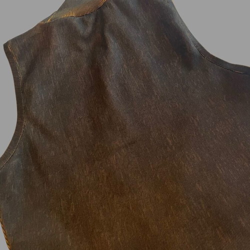 Zara top, brown and gold, size L