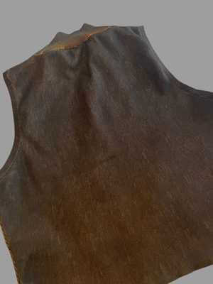 Zara top, brown and gold, size L