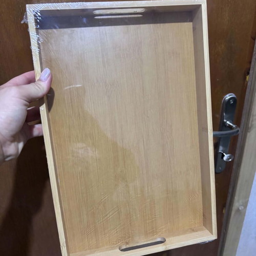 Wooden trays like new, set of two, one closed and one open