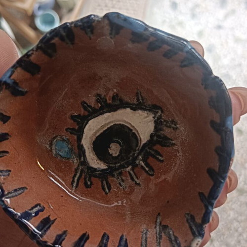 Eye ceramic decoration handmade used