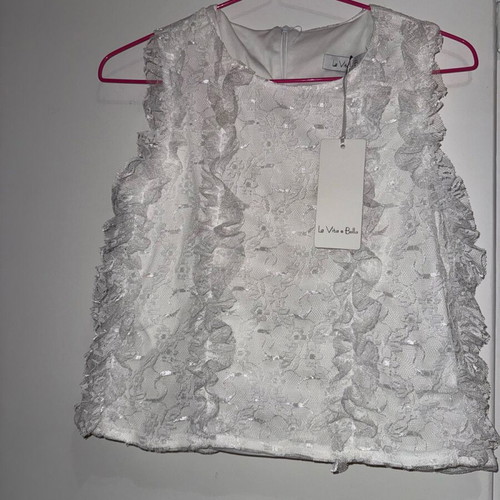 Spring blouse new, white with lace
