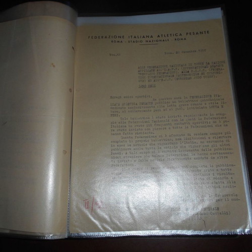 Hellenic Wrestling and Weightlifting Federation used correspondence 1930-1940