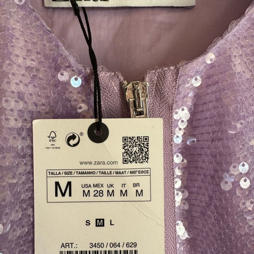 Zara jacket new with purple sequins