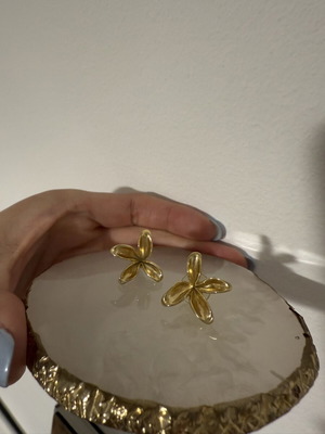 Earrings with 18K gold plating like new