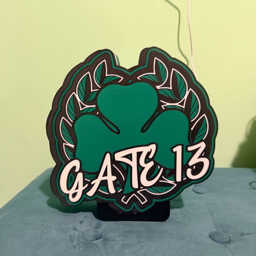 Custom Lightbox Shamrock lamp like new, official Panathinaikos replica
