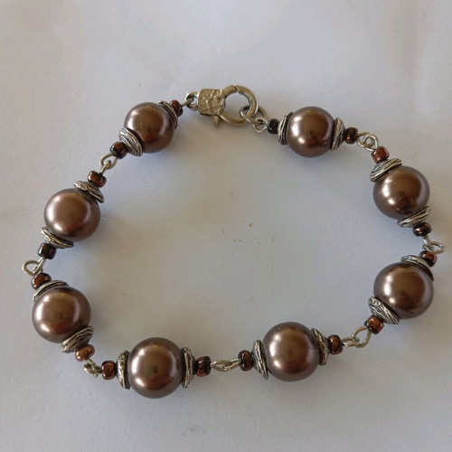 Handmade bracelet like new, brown