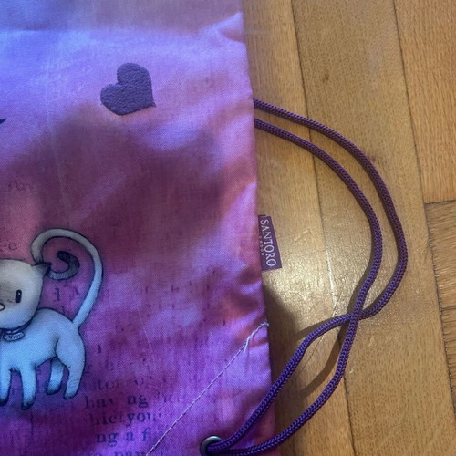Santoro Gorjuss drawstring backpack like new, pink