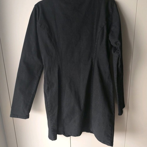 Zara black denim mini dress like new, size L