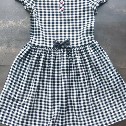 H&M girls dress with bolero like new, black and white gingham check