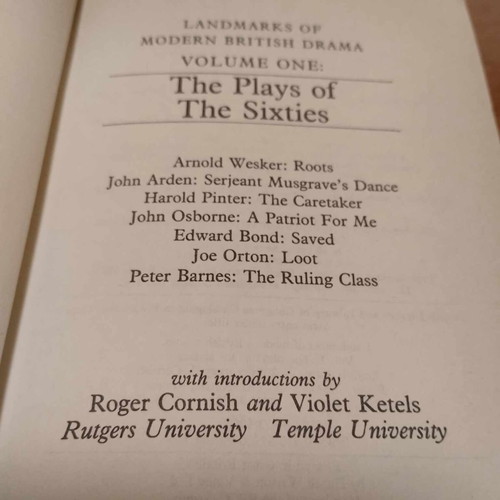 The Plays of The Sixties used book
