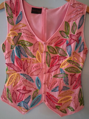 Embroidered blouse pink, like new, size M