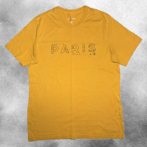Jordan T-shirt Paris Edition mustard yellow, new, size L