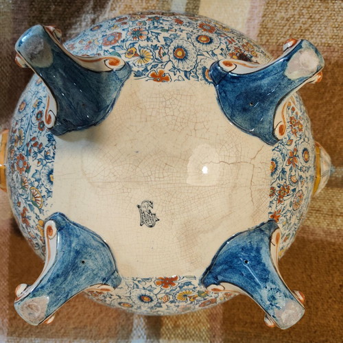 Jardiniere GIEN like new, circa 1860, French