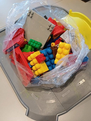 Τουβλάκια πλαστικά μεταχειρισμένα, μεγάλο σακούλι με mix