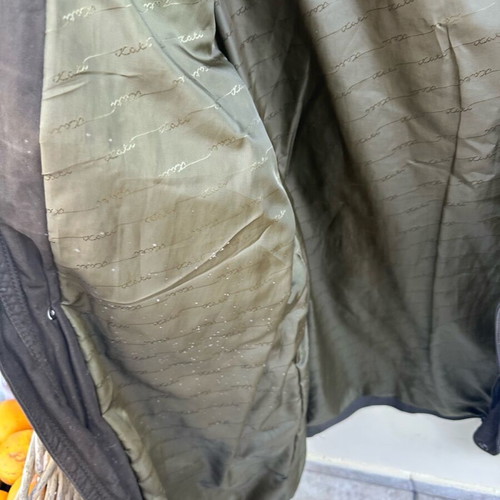 Leather anorak brown like new, size XXL
