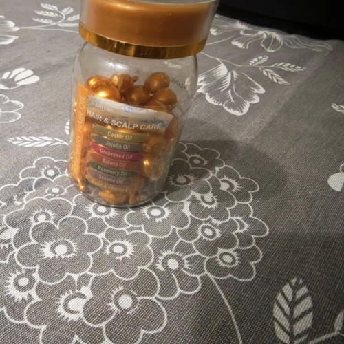 Hair Oil Capsules with 7 oils like new, 60 capsules for strong hair