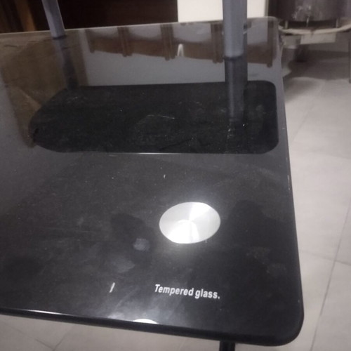 Glass desk used 60x120 cm, metal and glass