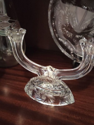 Double Bohemian crystal candlestick new