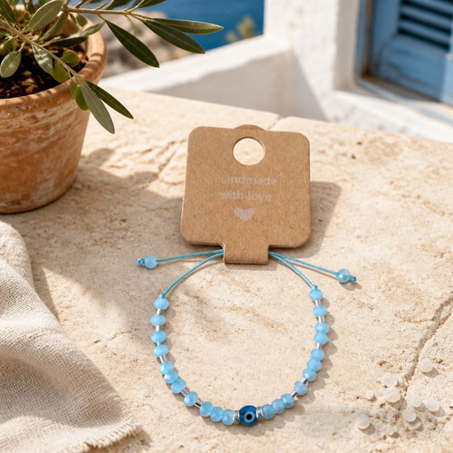 Handmade Mati bracelet turquoise new from Crete