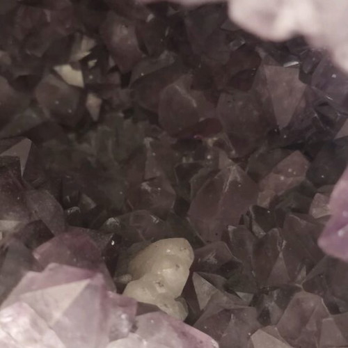 Amethyst Geode new with calcite crystal from Brazil